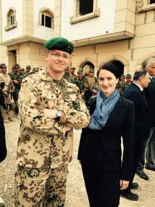 Julia Obermeier MdB und Oberstleutnant André Wüstner